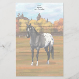 Gray Grulla Appaloosa Quarter Horse Stallion Briefpapier