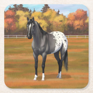 Gray Grulla Appaloosa Quarter Horse Stallion Kartonnen Onderzetters