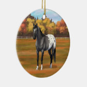 Gray Grulla Appaloosa Quarter Horse Stallion Keramisch Ornament (Rechts)