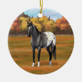 Gray Grulla Appaloosa Quarter Horse Stallion Keramisch Ornament (Voorkant)