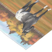 Gray Grulla Appaloosa Quarter Horse Stallion Korte Tafelloper (Hoek)