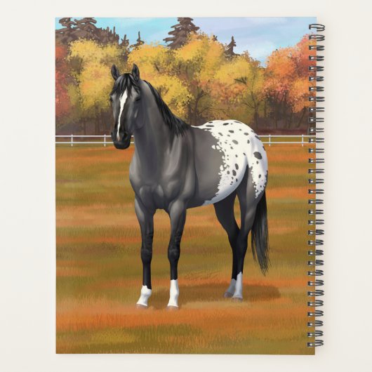 Gray Grulla Appaloosa Quarter Horse Stallion Planner (Achterkant)