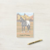 Gray Grulla Appaloosa Quarter Horse Stallion Post-it® Notes (Op bureau)