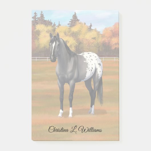Gray Grulla Appaloosa Quarter Horse Stallion Post-it® Notes (Voorkant)