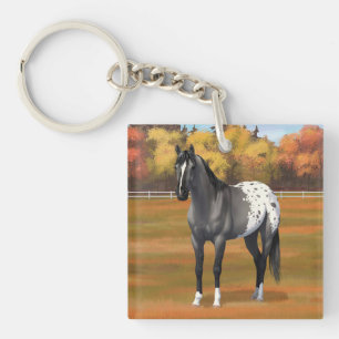 Gray Grulla Appaloosa Quarter Horse Stallion Sleutelhanger