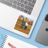 Gray Grulla Appaloosa Quarter Horse Stallion Sticker (Laptop met iPhone)
