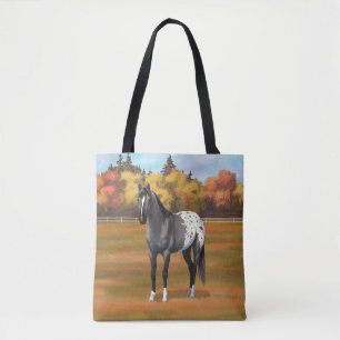 Gray Grulla Appaloosa Quarter Horse Stallion Tote Bag