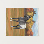 Gray Grulla Appaloosa Quarter Horse Stallion Wandkleed (Voorkant (horizontaal))