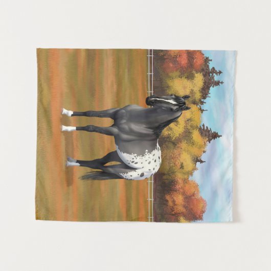 Gray Grulla Appaloosa Quarter Horse Stallion Wandkleed (Voorkant (horizontaal))