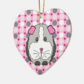 Gray Guinee Pig Keramisch Ornament (Links)