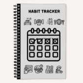 GRAY HABIT TRACKER NOTITIEBOEK (Voorkant)