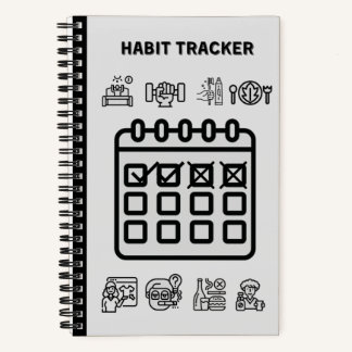 GRAY HABIT TRACKER NOTITIEBOEK