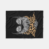 Gray Hair Don’t Care Messy Bun Fleece Deken (Voorkant (Horizontaal))