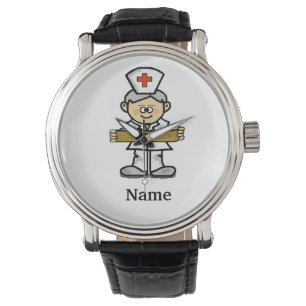 Gray Hair Male Nurse Watch past het aan! Horloge