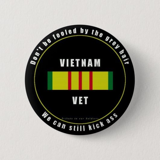 Gray Haire Vietnam Vet Button (Voorkant)