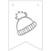 Gray Hand-Drawn Après Bébé Baby Shower Vlaggetjes (Tweede vlag)