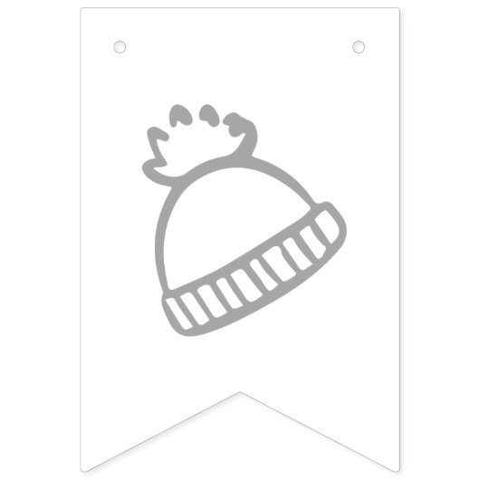 Gray Hand-Drawn Après Bébé Baby Shower Vlaggetjes (Tweede vlag)