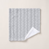 Gray Hand Drawn Chevron Pattern Bad Handdoek (Wasdoekje)