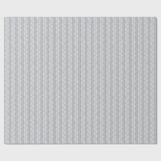 Gray Hand Drawn Chevron Pattern Cadeaupapier (Vlak)