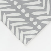Gray Hand Drawn Chevron Pattern Fleece Deken (Hoek)