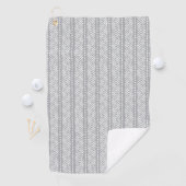 Gray Hand Drawn Chevron Pattern Golfhanddoek (Insitu)