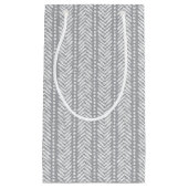 Gray Hand Drawn Chevron Pattern Klein Cadeauzakje (Voorkant)