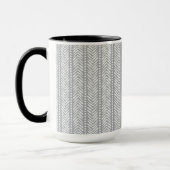 Gray Hand Drawn Chevron Pattern Mok (Links)