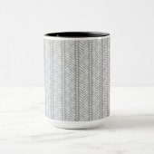 Gray Hand Drawn Chevron Pattern Mok (Midden)