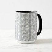 Gray Hand Drawn Chevron Pattern Mok (Voorkant rechts)