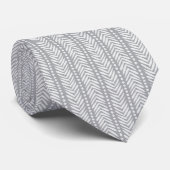 Gray Hand Drawn Chevron Pattern Stropdas (Opgerold)