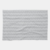 Gray Hand Drawn Chevron Pattern Theedoek (Horizontaal)