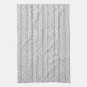 Gray Hand Drawn Chevron Pattern Theedoek (Verticaal)