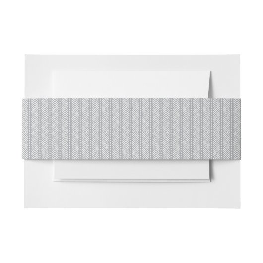 Gray Hand Drawn Chevron Pattern Uitnodigingen Wikkel (Voorkant Voorbeeld)