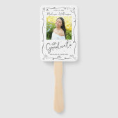 Gray Hand Drawn Doodles Graduation 2 Photo White Handwaaier (Achterkant)