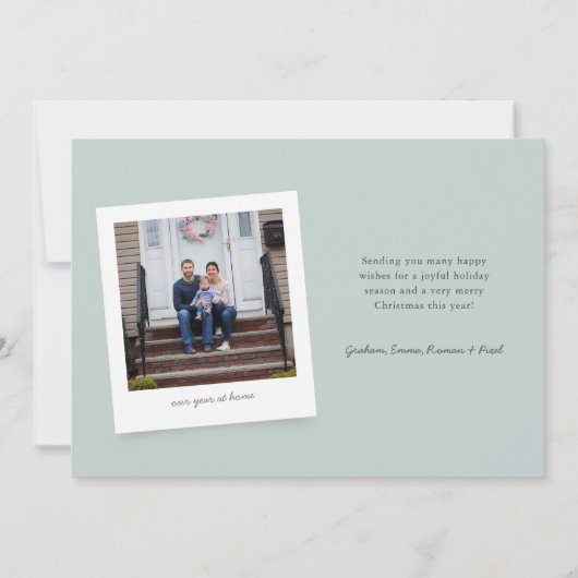 Gray Happy Pawlidays Pet Lover Holiday Fotokaart Feestdagenkaart (Achterkant)