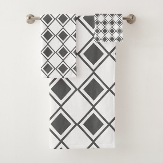 Gray Harlequin Bad Handdoek (Insitu)