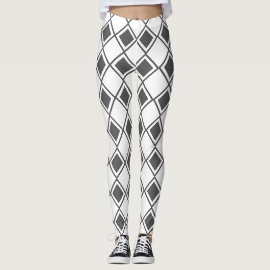 Gray Harlequin Leggings (Voorkant)