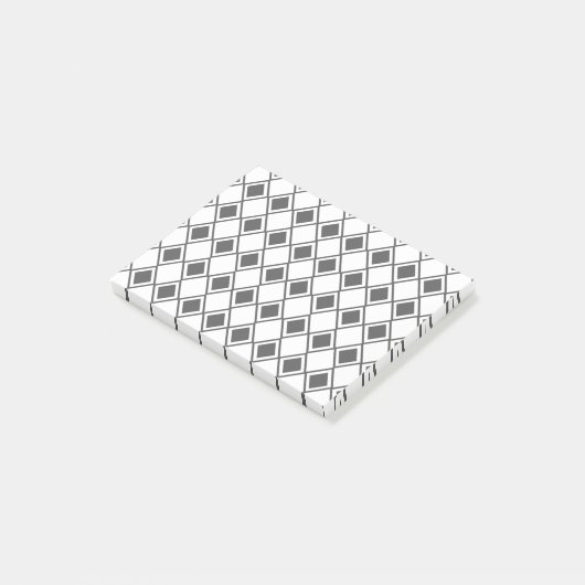 Gray Harlequin Post-it® Notes (Schuin)