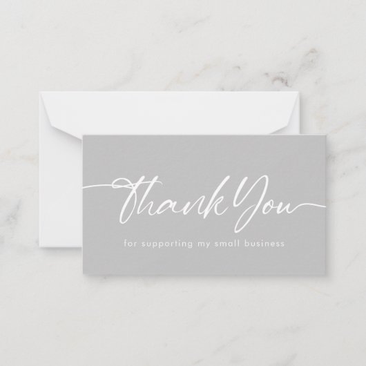 Gray Hartelijk dank voor de ondersteuning van mijn Notitiekaartje (Voorkant)