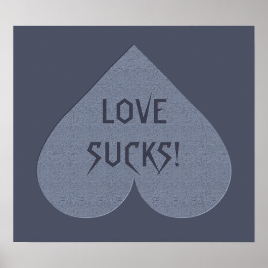 Gray Heart Anti-Valentine custom poster (Voorkant)