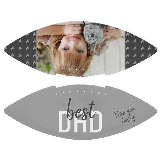 Gray Heart Beste vader Foto Vader Dag American Football (Panelen)