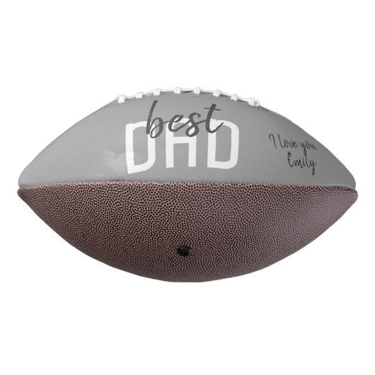 Gray Heart Beste vader Foto Vader Dag American Football (Gedraaid 270)