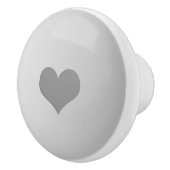 Gray Heart Ceramic Knob Keramische Knop (Rechts)