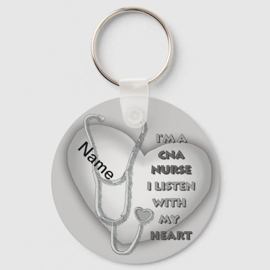 Gray Heart CNA Zurse Sleutelhanger (Voorkant)