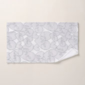 Gray Heart Love Wedding Elegant Handdoek (Handdoek)