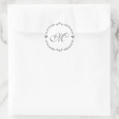 Gray Heart Monogram Stickers (Tas)
