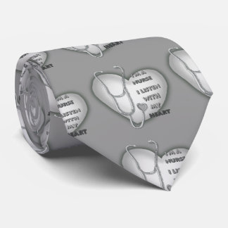 Gray Heart Nurse Stropdas