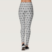 Gray Heart Pattern Balloons Fun Girly Chic Gray Leggings (Achterkant)