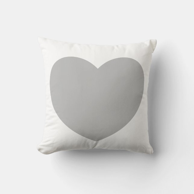 Gray Heart Pillow Kussen (Voorkant)