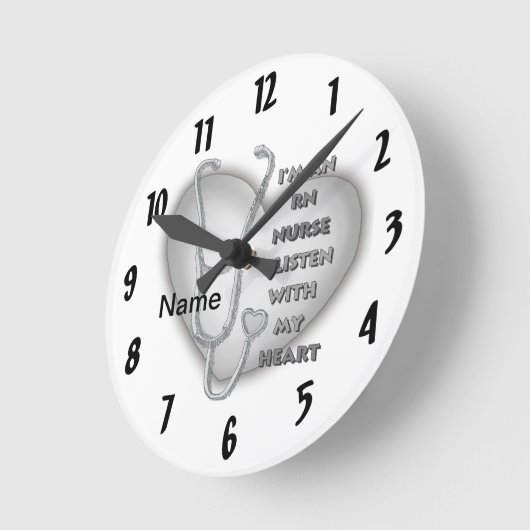 Gray Heart RN Geregistreerd zuster Ronde Klok (Hoek)